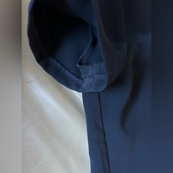 J.Crew Navy blue matte crepe tee with button hole back closure - Picture 7 of 12